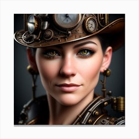 Steampunk Girl Canvas Print