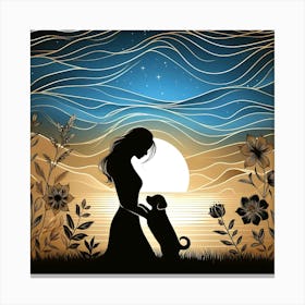 Creative Love And Relationship Illustration 26 Canvas Print