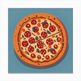 Pizza Vector Illustration Canvas Print