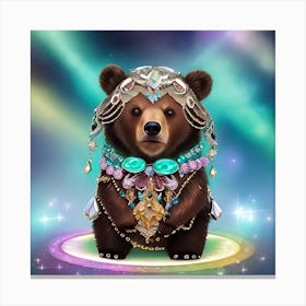Bear With Jewels Canvas Print