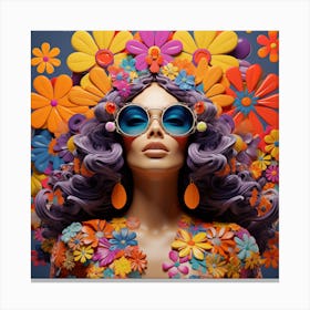 Maraclemente 3d 3d Hippie Woman Cartoonish Vibrant Colors Surro 7851193f 7330 4688 A7d9 6894d15e4252 Canvas Print