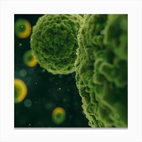 Cell Green Macro Canvas Print