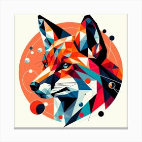 Geometric Art Fox Canvas Print