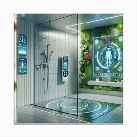 Futuristic Bathroom Canvas Print