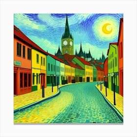 Hidden Gem: A Charming Rustic Village Street Scene Canvas Print