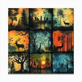 Sunset Forest Canvas Print