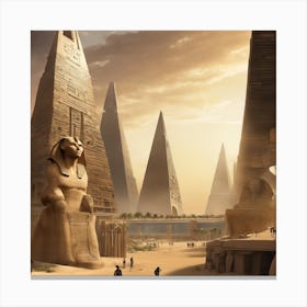 Egyptian City 1 Canvas Print