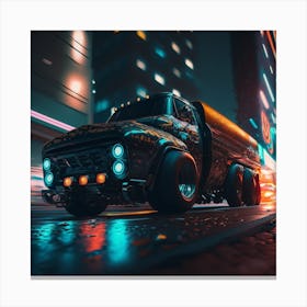 Truck At Night Canvas Print