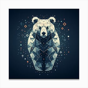 Geometric Art Bear 3 Canvas Print