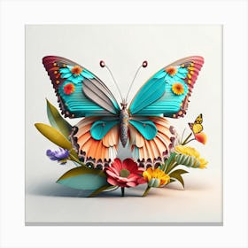 3d Butterfly Canvas Print