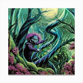 Cheshire In The Jungle Canvas Print