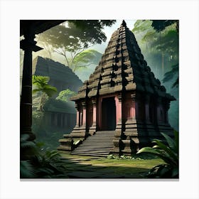 Temple In The Jungle 4 Canvas Print