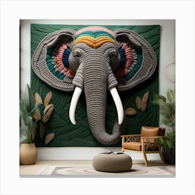 Elephant Bohemian Wall Art 1 Canvas Print