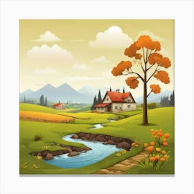 Country Landscape Canvas Print
