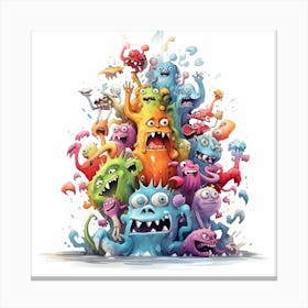 Monsters 4 Canvas Print