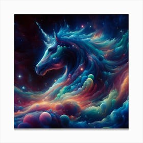 Unicorn In Space 1 Canvas Print