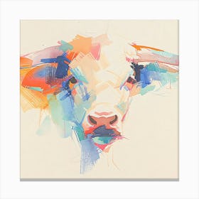 Abstract Cow Painting Canvas Print