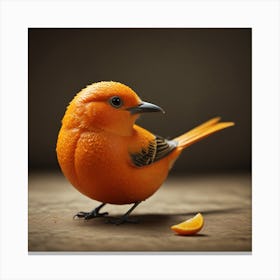 Orange Bird Canvas Print
