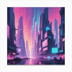 Futuristic City 28 Canvas Print