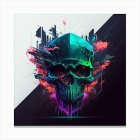 Digital Skull Canvas Print