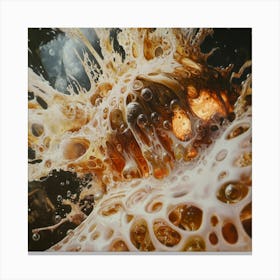 Honey Comb Splatter Splash Canvas Print