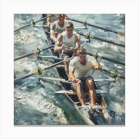 Rowing Crew Canvas Print