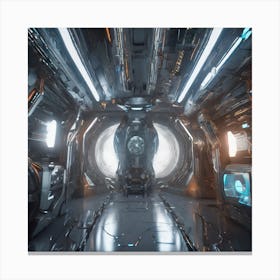 Futuristic Spaceship 66 Canvas Print