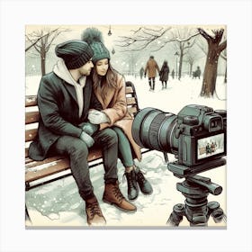 Portrait Of A Couple Canvas Print