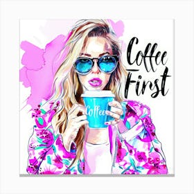 Coffee First 2 - Coffee Essentials Canvas Print