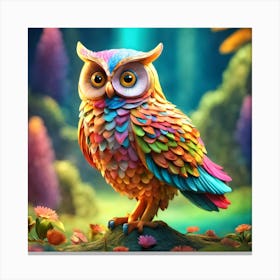 Colorful Owl 43 Canvas Print