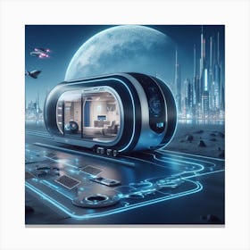 Futuristic Spaceship 4 Canvas Print