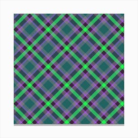 Purple And Green Plaid 2 Canvas Print