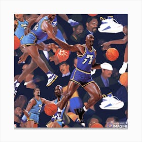 Karl Malone AI Canvas Print