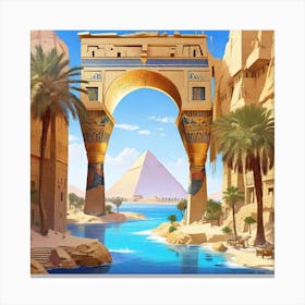 Egyptian Arch Canvas Print