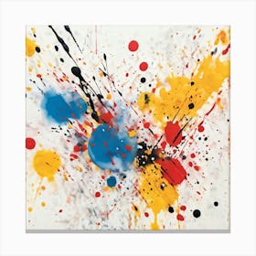 Abstract Art Featuring A Closeup View Of A Splattered Ink Pattern Grunge Style With Rough Dabs And (5) Canvas Print