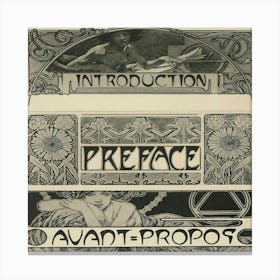 Preface Avant-Propos Canvas Print