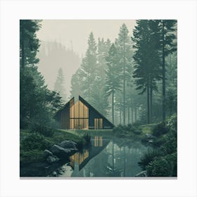 Cabin In The Woods 1 Canvas Print