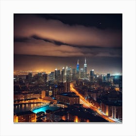 Night In Milan Canvas Print