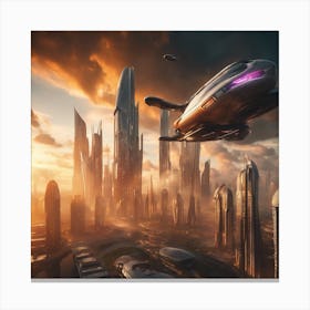 Futuristic Cityscape 7 Canvas Print