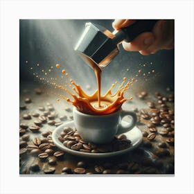 Coffee Pouring 52 Canvas Print