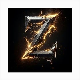 Lightning Z Canvas Print