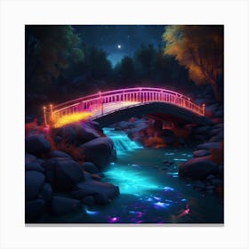 Bridge In The Night Canvas Print