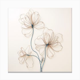 Wire Flowers 3 Canvas Print