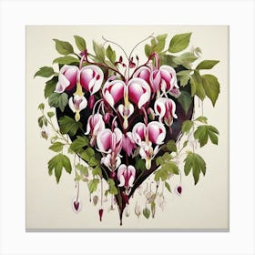 Motif Painting Bleeding Heart Dicentra Art Print Canvas Print