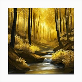 Golden Forest 4 Canvas Print