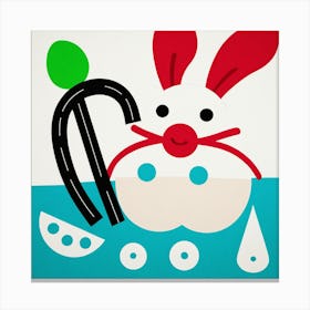 Rabbit In The Water Canvas Print