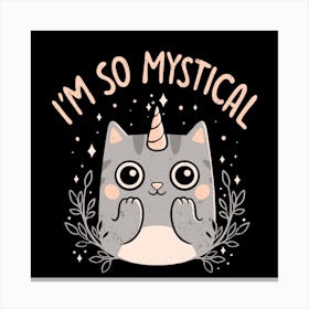 Mystical Kitty Square Canvas Print