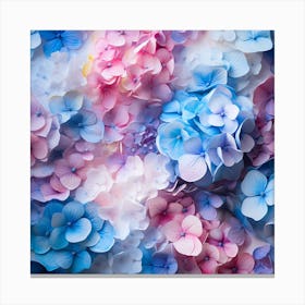 Hydrangea Flowers Background Canvas Print