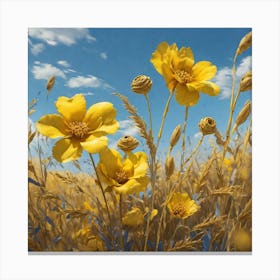 Yellow Cosmos 2 Canvas Print