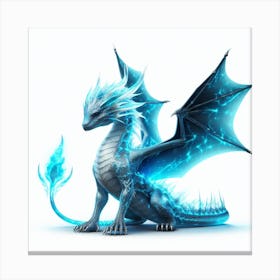 Blue Eternal Dragon Canvas Print